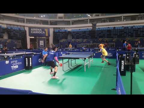Thiago Otanari (defensive Player - Long pimple) VS Leonardo Arata (anti-spin backhand)