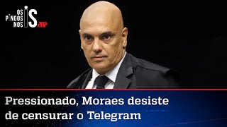 Alexandre de Moraes amarela e suspende bloqueio do Telegram no Brasil