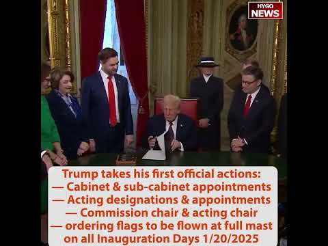 Trump takes his first official actions, Cabinet & chair appointments; going to see J6; Vance