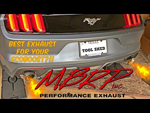 Mustang Ecoboost MBRP Catback Race Exhaust Install and Sound Clip