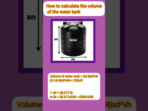 How to calculate the volume of a water tank!! Basics of civil Engineering #shorts