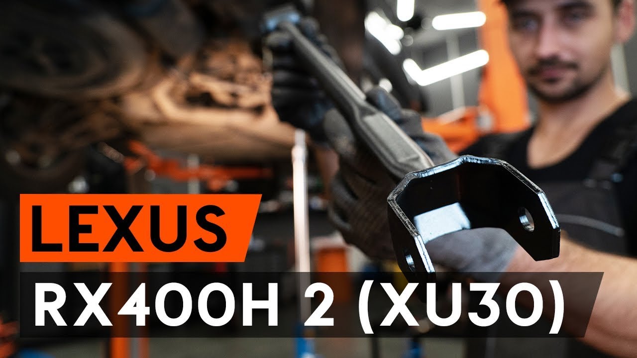 Byta undre längsgående bärarm i bakre upphängning på Lexus RX XU30 – utbytesguide