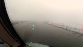 preview picture of video 'LOW VISIBILITY TAXI AND TAKE OFF - OSLO GARDERMOEN (ENGM)'