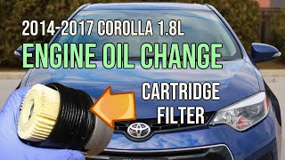 2014 Toyota Corolla Oil Change 1.8L, 2014, 2015, 2016, 2017