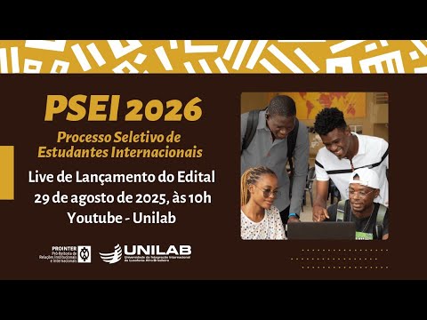 PSEI 2026 - Live de Lançamento do Edital