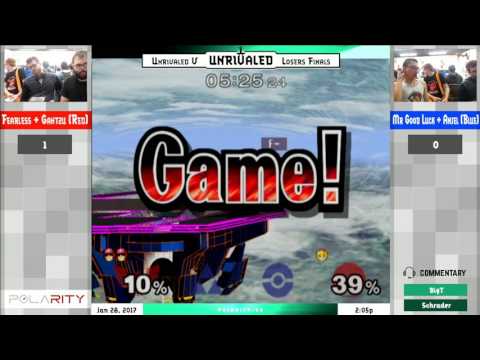 Unrivaled 5 Melee - Fearless + Gahtzu vs Mr Good Luck + Anjel - Doubles Losers Finals