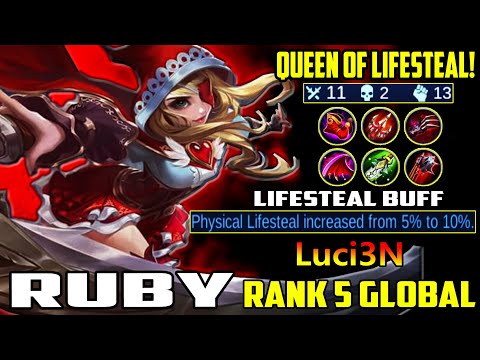 Ruby the Queen of Lifesteal! Buffed Play by Luci3N | Mobile Legends