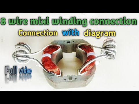 8 wire mixer grinder field coil winding connection|Mixi field pole winding connection|Mixer winding