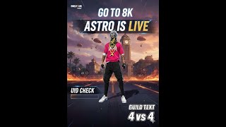 Download lagu ASTRO IS LIVE! 4V4 GUILD WAR 🔥 UID CHECK ll #shortslive #ffshorts #ffshortlive #shorts #shortsfeed mp3