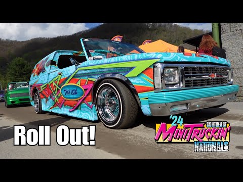 MINI TRUCKIN NATIONALS 2024:  SATURDAY ROLL OUT!   RAW 4k