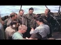 Seabees Personnel Attend Communion Church Services On Deck Of LST In The Pacific HD Stock Footage
