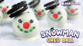 노오븐 스노우맨 오레오볼 만들기! How to Make Snowman Oreo balls! - Ari Kitchen