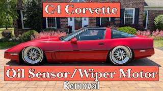 C4 Corvette Wiper Motor and Oil Pressure Sensor Removal.