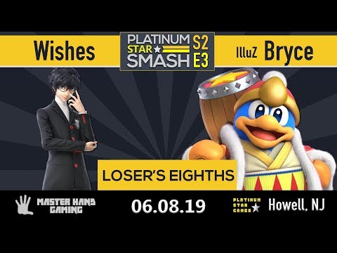 Platinum Star Smash S2:E3 - Wishes (Joker) vs IlluZ | Bryce (King Dedede, Luigi) - L Eighths