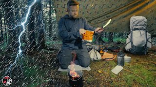 Facing the Storms - Forest Camping While Surrounded by Thunderstorms