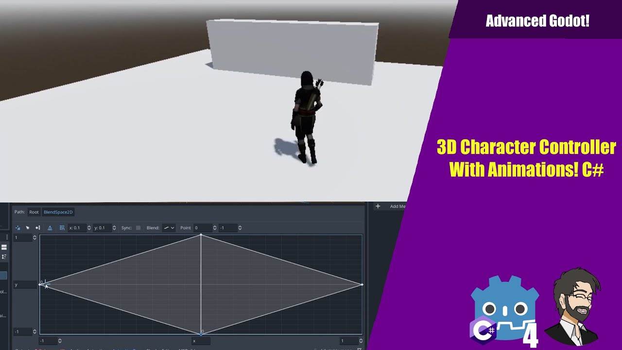Creating a 3D Character Controller in Godot with Animations! C#