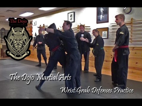 Practicing Wrist Grab Defenses at The Dojo Martial Arts Cincinnati, Ohio