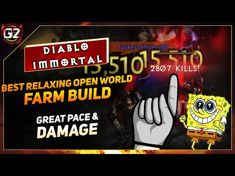 Best Relaxing Open World Farm Build With AWESOME PACING | Blood Knight | Diablo Immortal