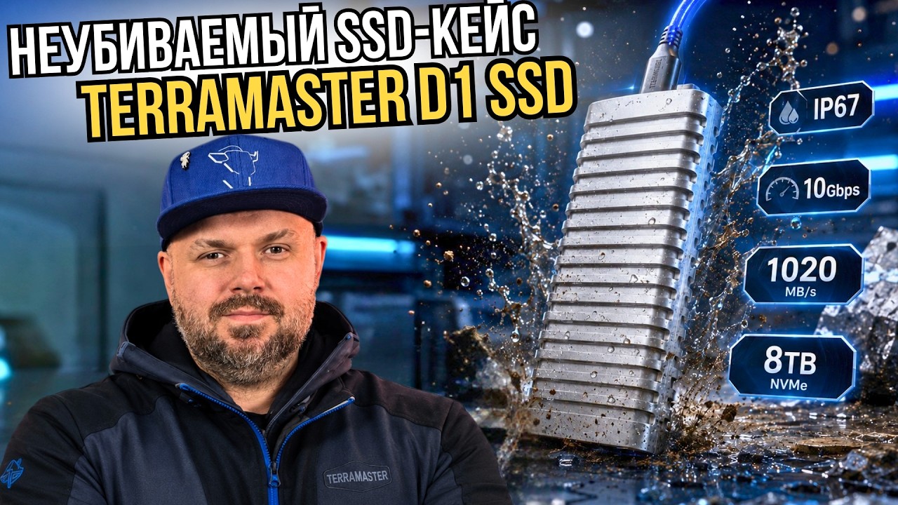 ЗАЩИЩЁННЫЙ КОРПУС ДЛЯ M.2 NVME SSD ДИСКОВ TERRAMASTER D1 SSD. ПРОВЕРКА СКОРОСТИ И IP67-ЗАЩИТ?