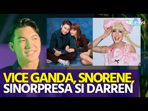 Vice Ganda, SnoRene, at ilang personalidad, sinorpresa si Darren Espanto sa kanyang mediacon