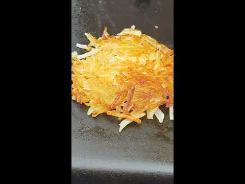 Secret to Golden Hash Browns #shorts #griddle