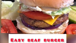 Beef burger (American style) simple and easy recipe by Kitchen Classic