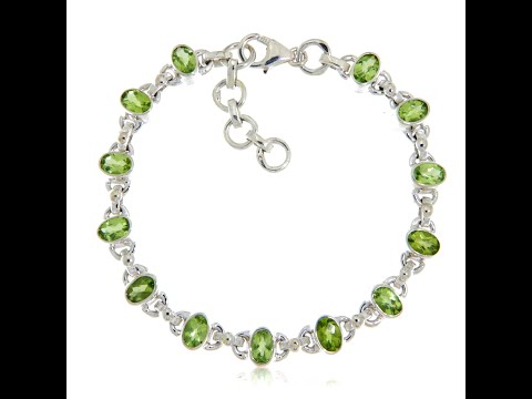 Bratara Argint 925  Peridot Natural - Rafinament si Energie
