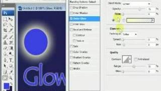 How to Use Layers in Photoshop : Using Outer Glow in Photoshop Layers