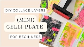Mini Gelli Plate Adventure: Playful Collage Layers | Paper Design, Mixed Media Abstracts