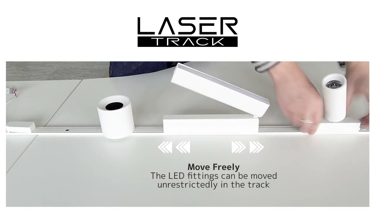 Laser Ultra Slim Magnetic 6mm Surface Track Lighting System 48V Installation - How to Set Up
