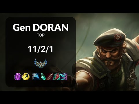 Gen Doran Gangplank vs Jax TOP - KR CHALLENGER Patch 13.18