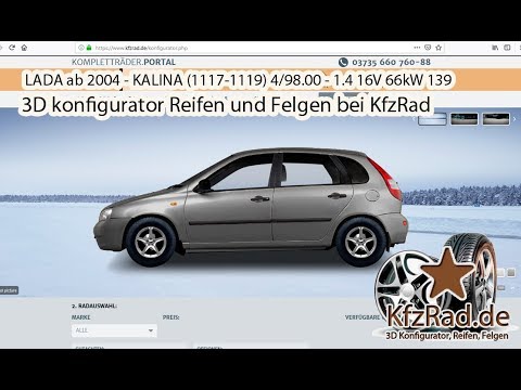LADA ab 2004 - KALINA (1117-1119) 4 98.00 - 1.4 16V 66kW 139 Reifen und Felgen bei KfzRad.de
