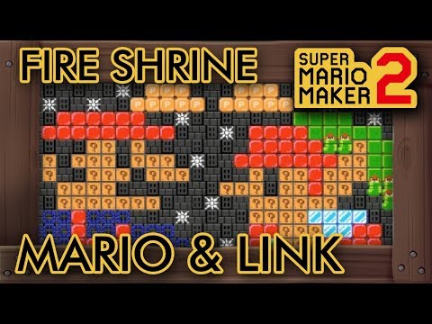 Super Mario Maker 2 - Mario & Link Explore The Fire Shrine