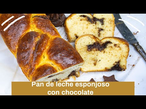 PAN 🍞 DE LECHE jugoso con chocolate 🤎