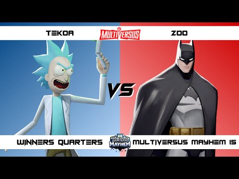 MultiVersus Mayhem 15 Winners Quarters Tekoa (Rick) vs Zoo (Batman) MultiVersus Tournament