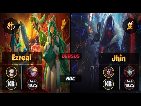 Ruler EZREAL (ADC) [Conqueror] VS JHIN - Grandmaster KR Patch 10.25