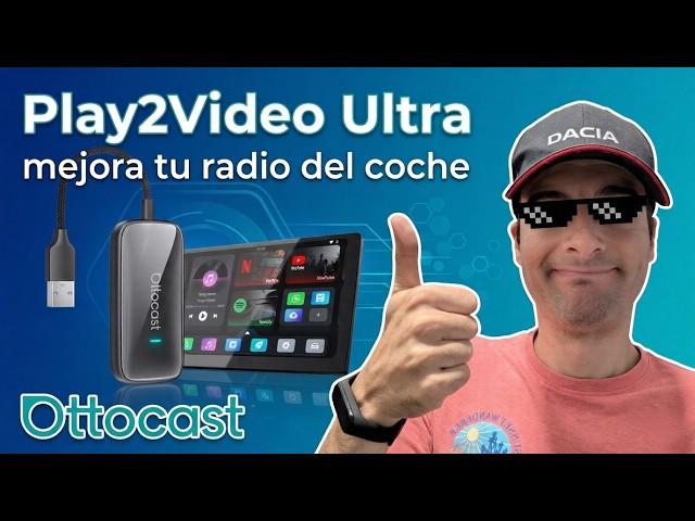 Vídeo relacionado con OTTOCAST Play2Video Ultra, Adaptador CarPlay Inalámbrico & Android Auto AI Box con Prime Video Youtube WiFi 6 5G Bluetooth 5.4 Adaptador CarPlay Youtube para la mayoría de Coches 2016+
