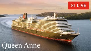SHIPS TV - Cunard Queen Anne Cruise Ship Departing Port of Southampton (LIVE)