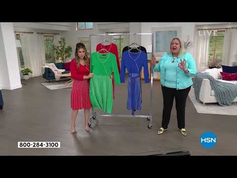 Nina Leonard Sweater Dress with Scalloped Detail