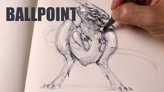 Creature Design with a Ballpoint Pen | Sketching Fantasy Creatures Step by Step