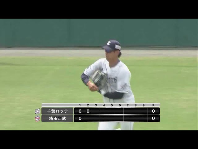 【ファーム】ライオンズ・西川愛也が左中間への打球をナイスキャッチ!! 2022年5月26日  埼玉西武ライオンズ 対 千葉ロッテマリーンズ