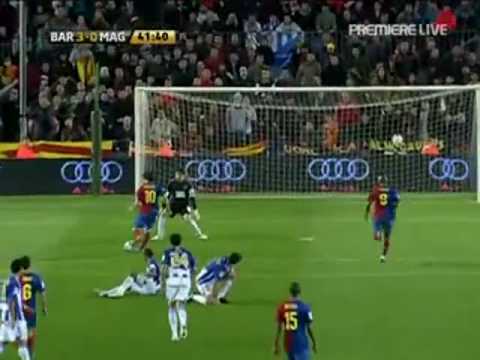 Barcelona beat  Malaga by 6 goals 2008 /09