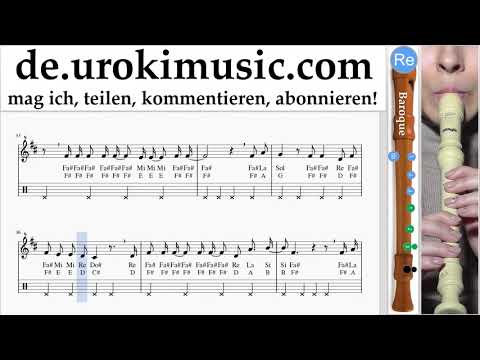 Blockflöte Lernen B. The Greatest Showman - This Is Me Tabulatur um-i995