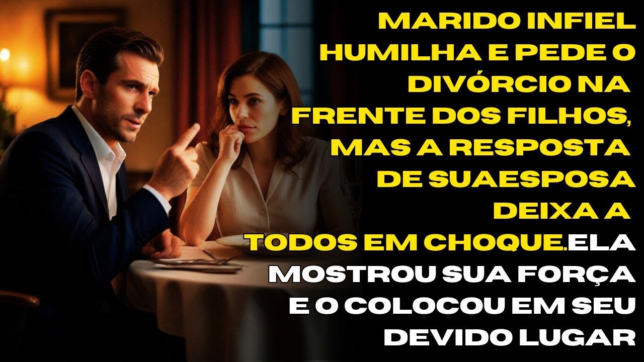 MARIDO INFIEL HUMILHA ESPOSA E PEDE DIVÓRCIO NA FRENTE DOS FILHOS, RESPOSTA DA ESPOSA IMPACTA TODOS