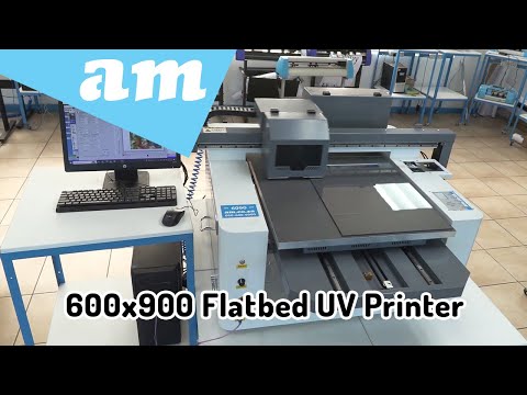 Flatbed UV Printer 600x900mm with CMYK & White Double Printhead for White On Top or Below Printing