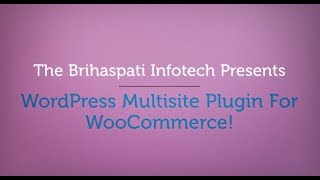 WordPress Multisite Plugin For WooCommerce