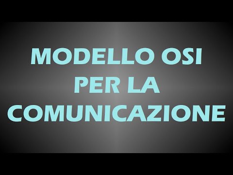 Il modello OSI per la comunicazione in rete