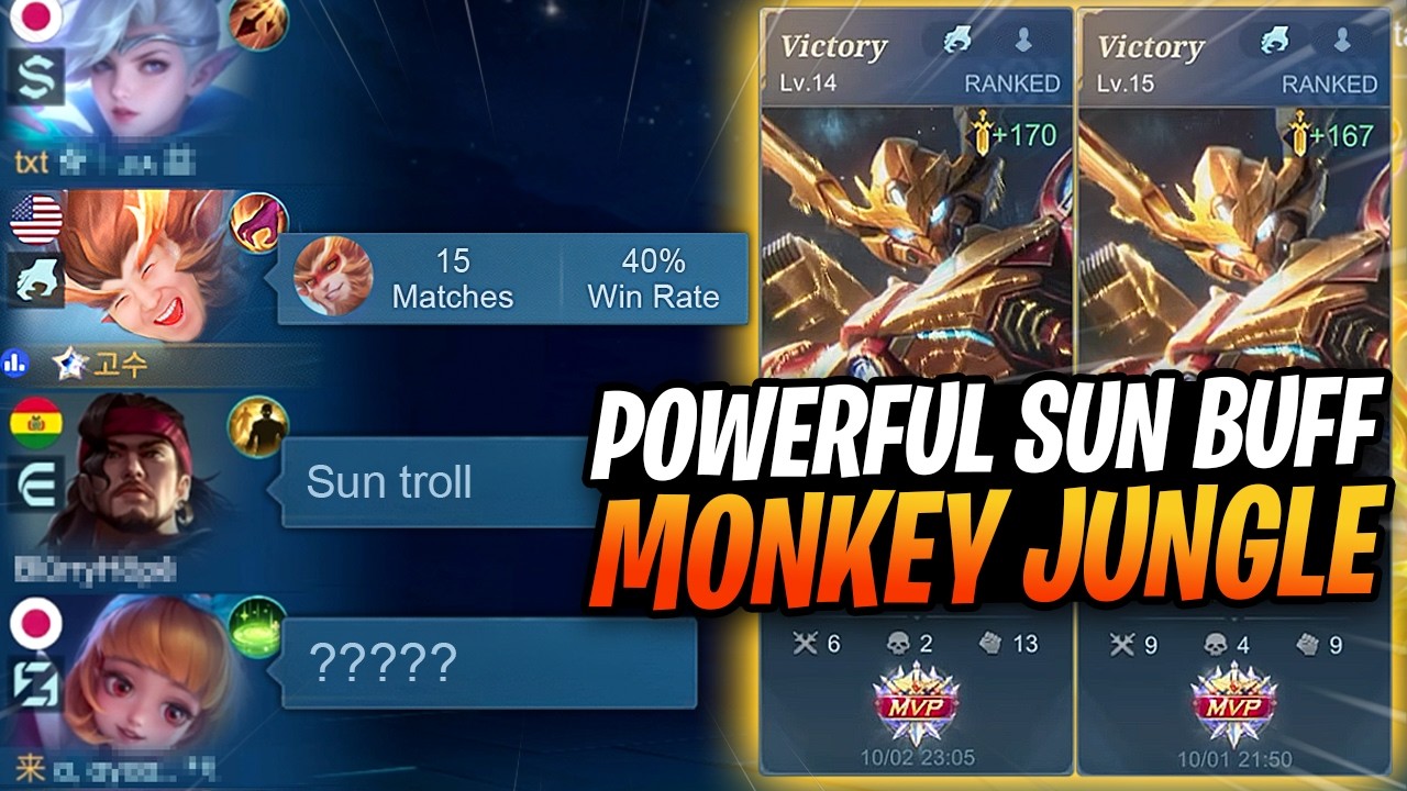 I'm going to gank your eyes with my 40% winrate Sun | Mobile Legends