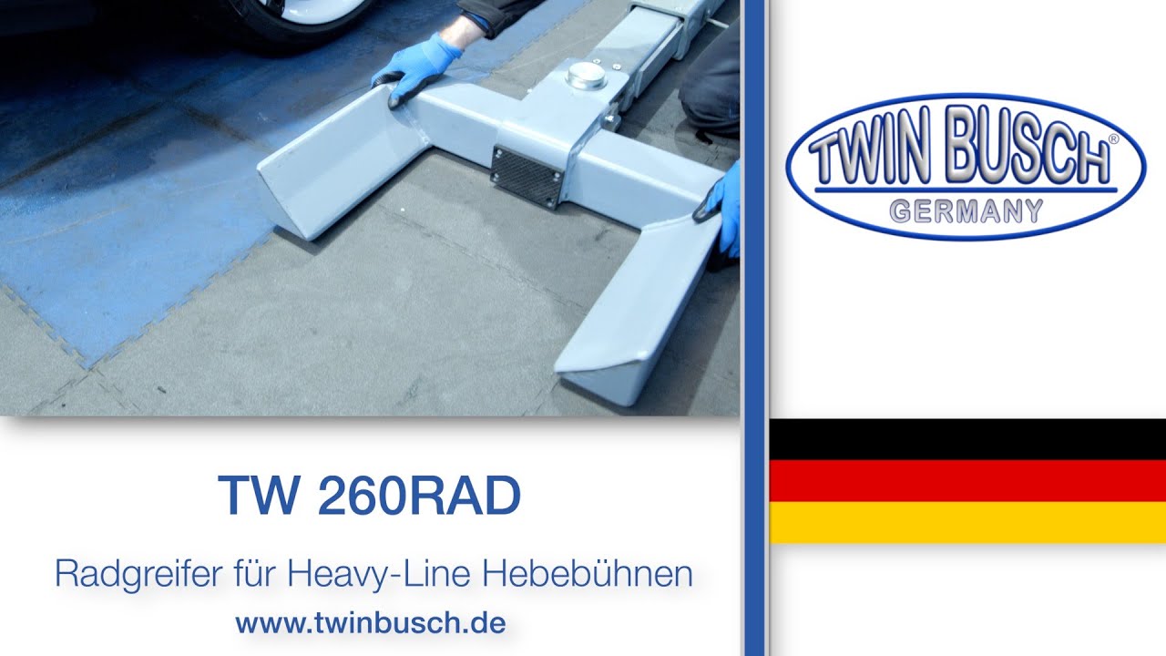 TW 250RAD: Radgreifer für Heavy-Line Hebebühnen von TWIN BUSCH®