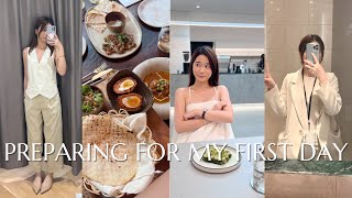 PREPARING FOR FIRST DAY OF WORK IN SINGAPORE (👔corporate life) [VLOG]